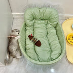 Cat Nest Macaroon Colour Small Dog Kennel Removable Washable Four