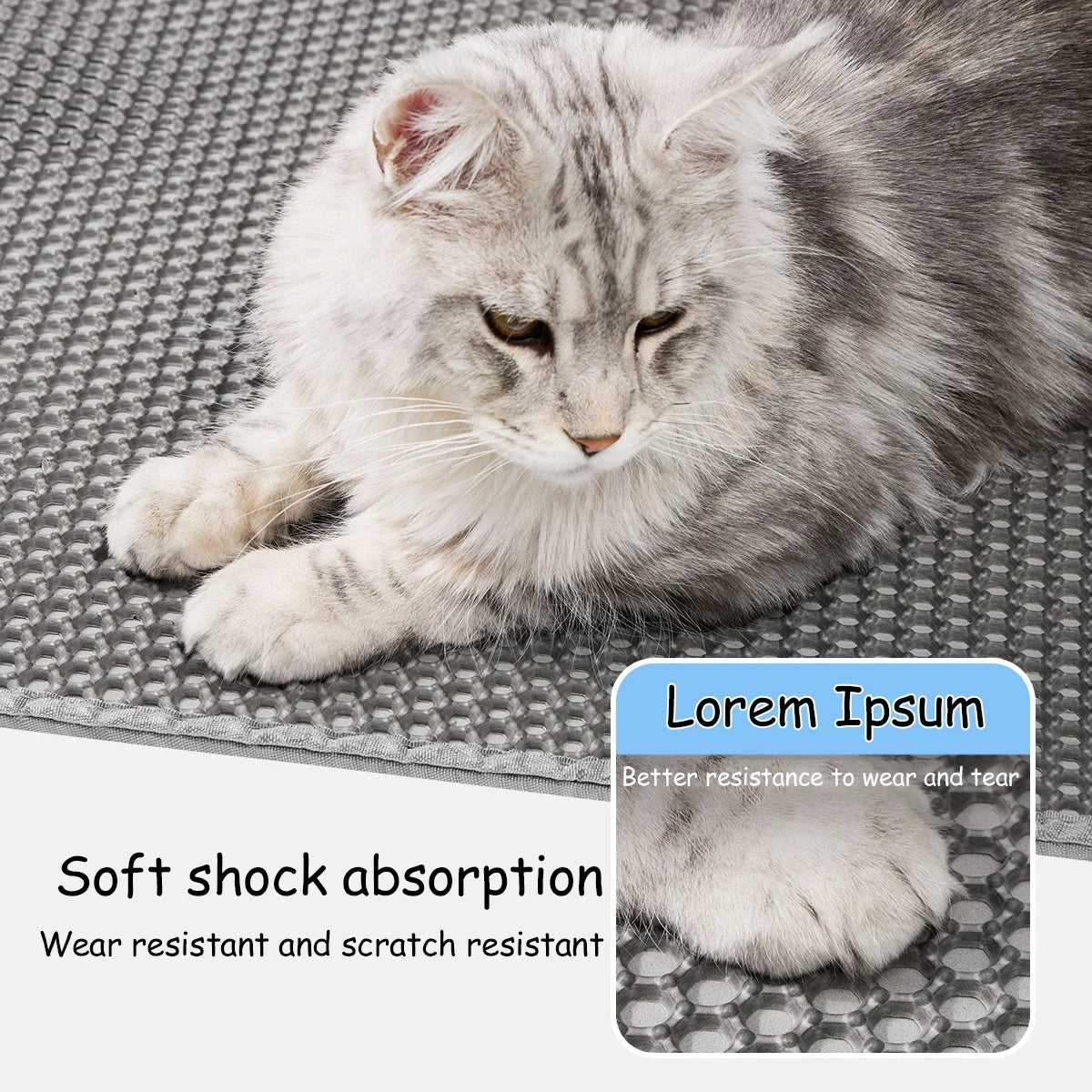 Large Size Cat Litter Mat-Advanced Honeycomb Double Layer
