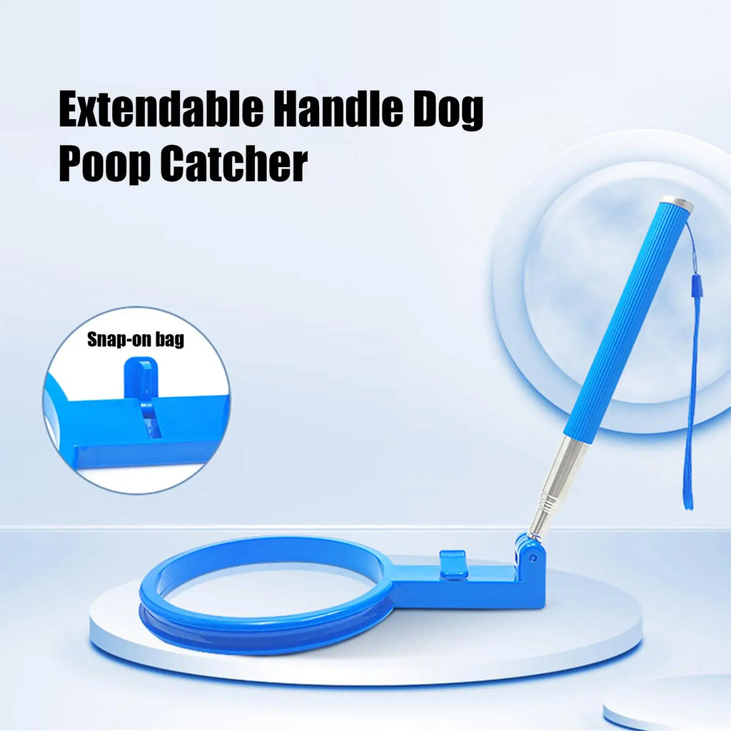 Pooper Scooper Extendable Handle Bend-Free Pet Waste Collector Dog