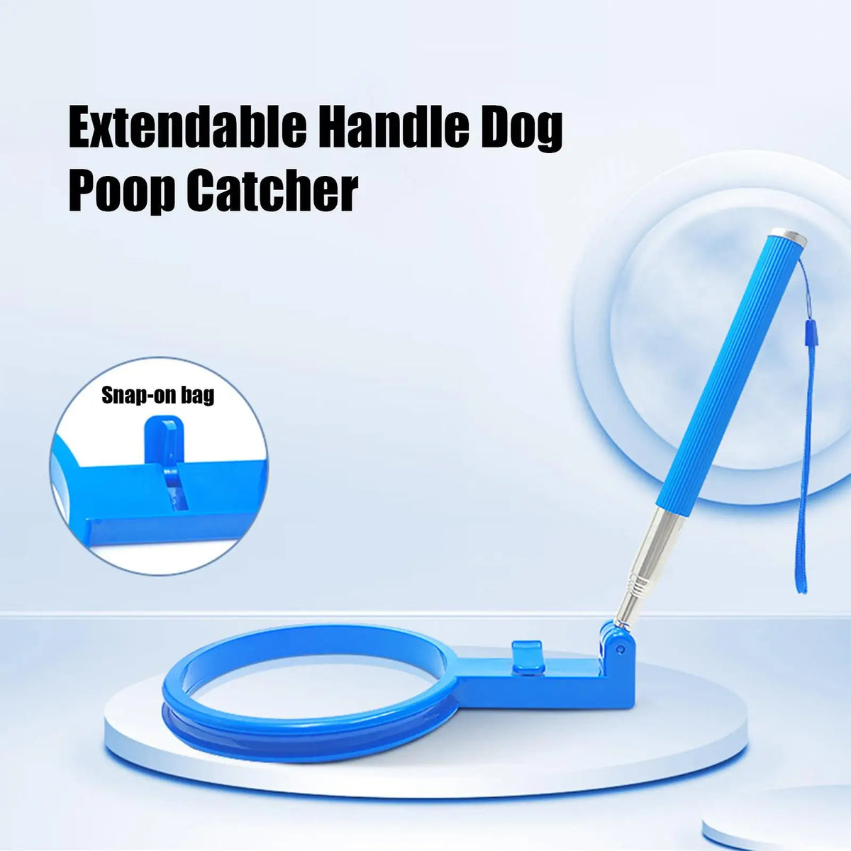 Pooper Scooper Extendable Handle Bend-Free Pet Waste Collector Dog