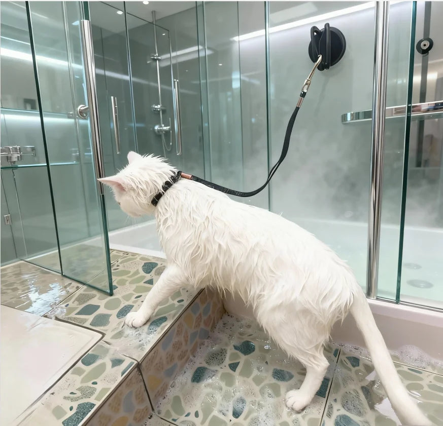 Pet Bath Fixator: For cat/dog bathing, trimming & grooming. Prevents pets from escaping. Essential pet supplies.