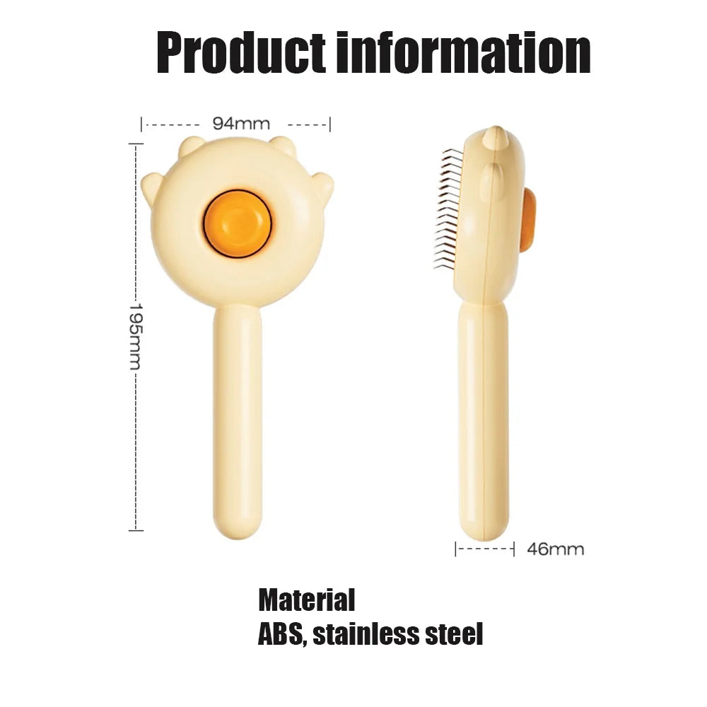 Pet Hair Removal Brush Cat Slicker Brush Grooming Comb Self