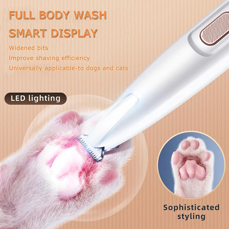Electric Paw Trimmer for Dogs & Cats Quiet Rechargeable Clipper