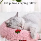 Cat Small Pillow Super Soft Half Donut Pet Calming Toy Joint