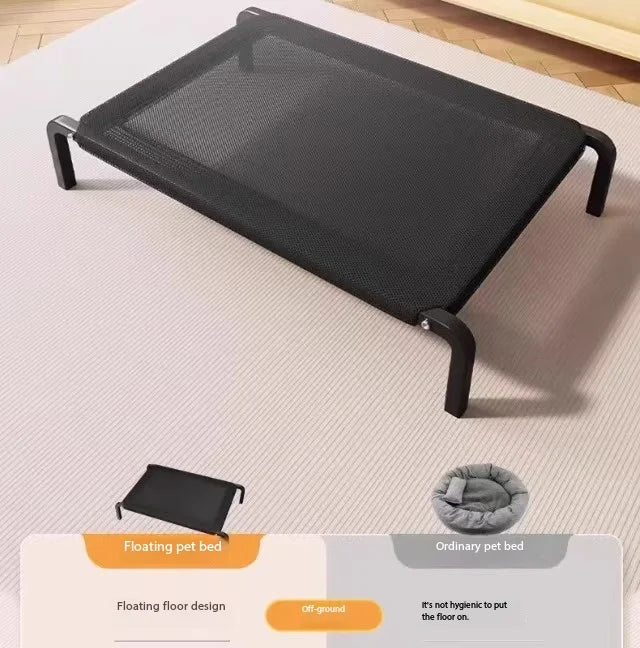 Cooling Elevated Dog Bed with Non-Slip Floor Protectors and