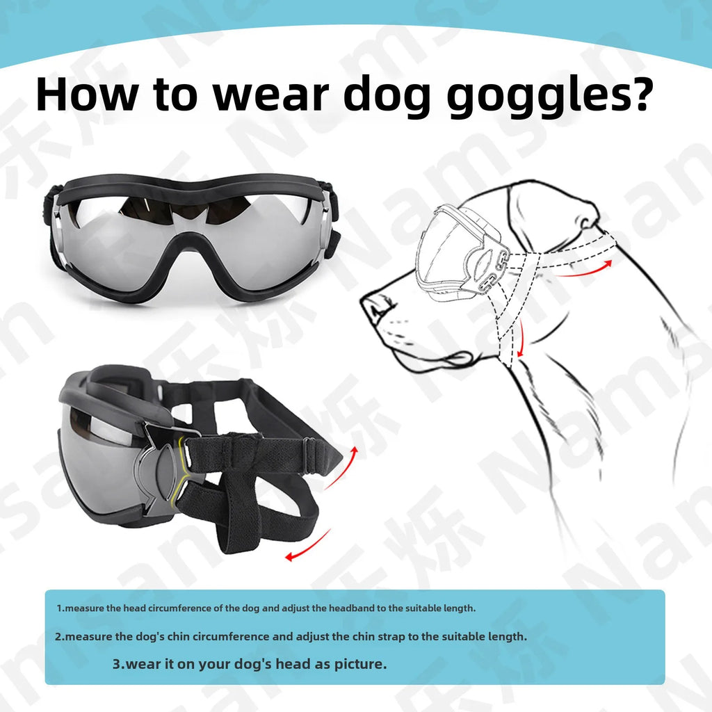 Transparent Color Pet Dog Goggles Waterproof Windproof Sunscreen