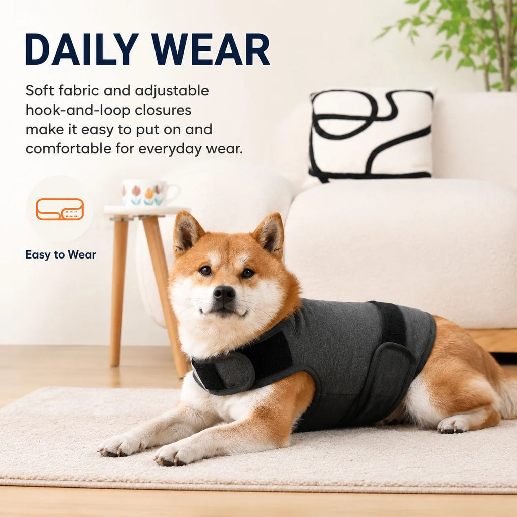 Dog Anxiety Vest Calming Wrap Adjustable Hook And Loop Soft Cotton