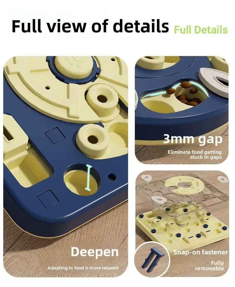 Dog PUzzle Feeder Interactivetreatdispensing Slow Feeder Bowl, Iq