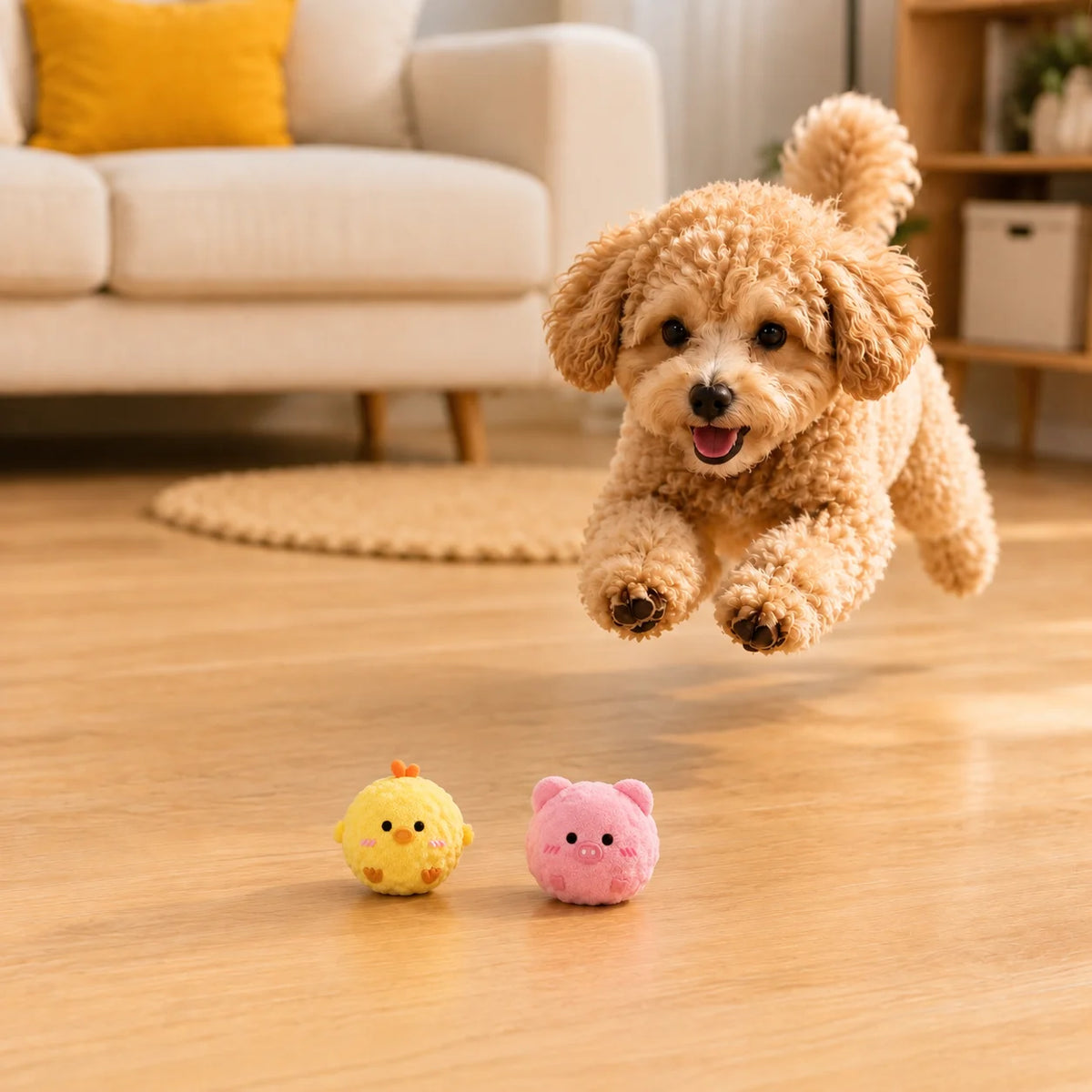 Pet Interactive Bouncing Sound Toy Ball Teething Interactive Toy