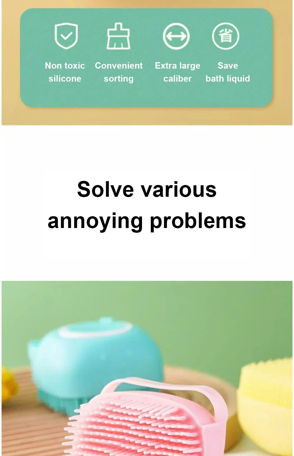 Pet Silicone Bath Foaming Massage Brush Bathroom Multifunctional
