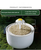 Auto Circulating 2-in-1 Parrot Bath & Pet Water Fountain Drip-Free