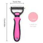 Pet Deshedding Brush Cat Comb Self Cleaning Hair Remover Grooming