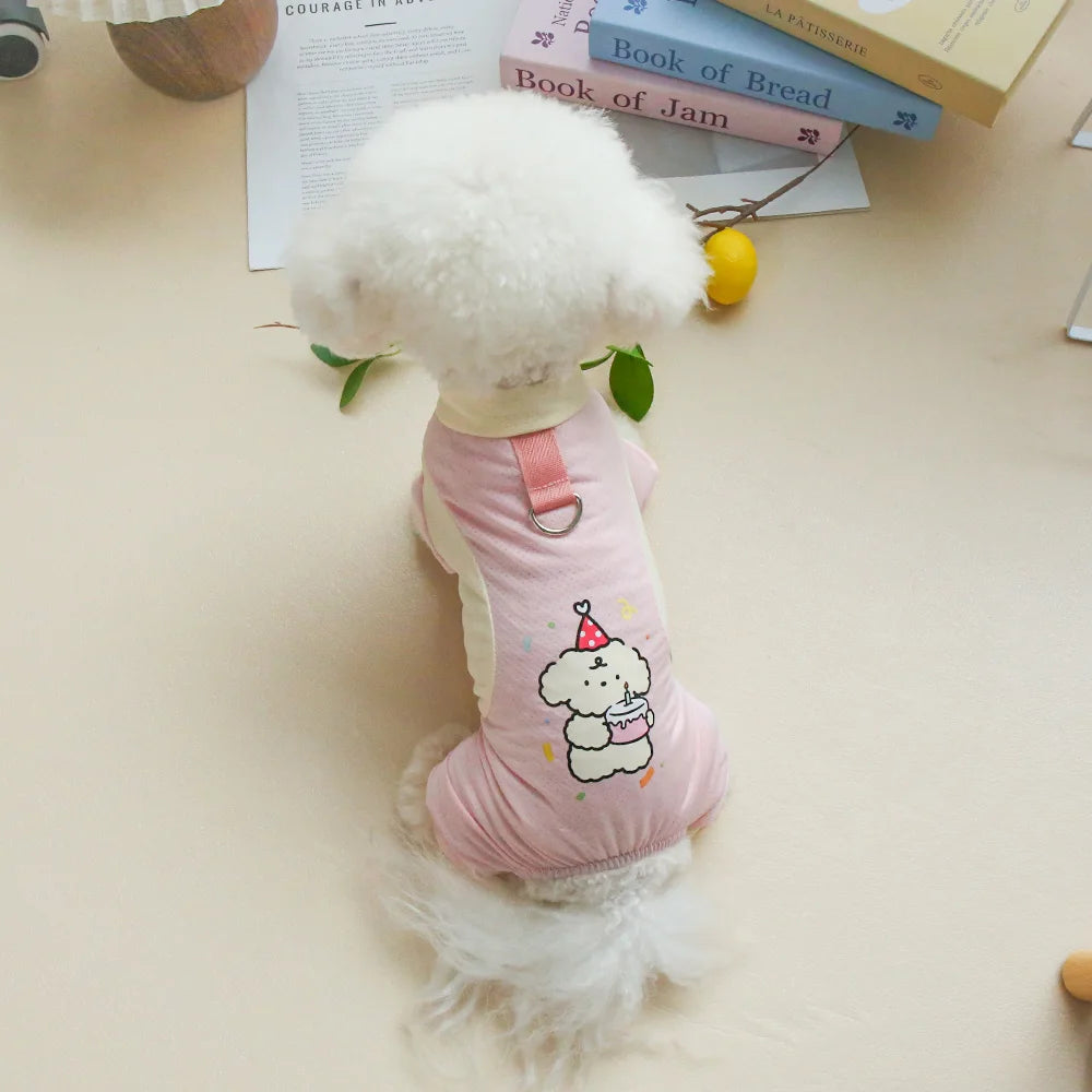 Pet Cool Breathable Cool Clothes Cat and Dog Ice Silk Cooling Four