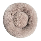 Round Pet Bed for Large Dog Bed Donut Long Plush Cat Bed for