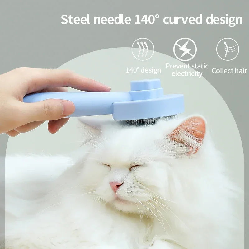 Cats Brush for Shedding Long Short Hair Self Cleaning Pet Slicker