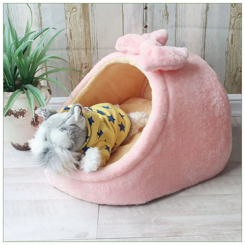 Pet Dog House Warm Dog Bed Kennel Soft Puppy Cushion Cat Nest Dogs