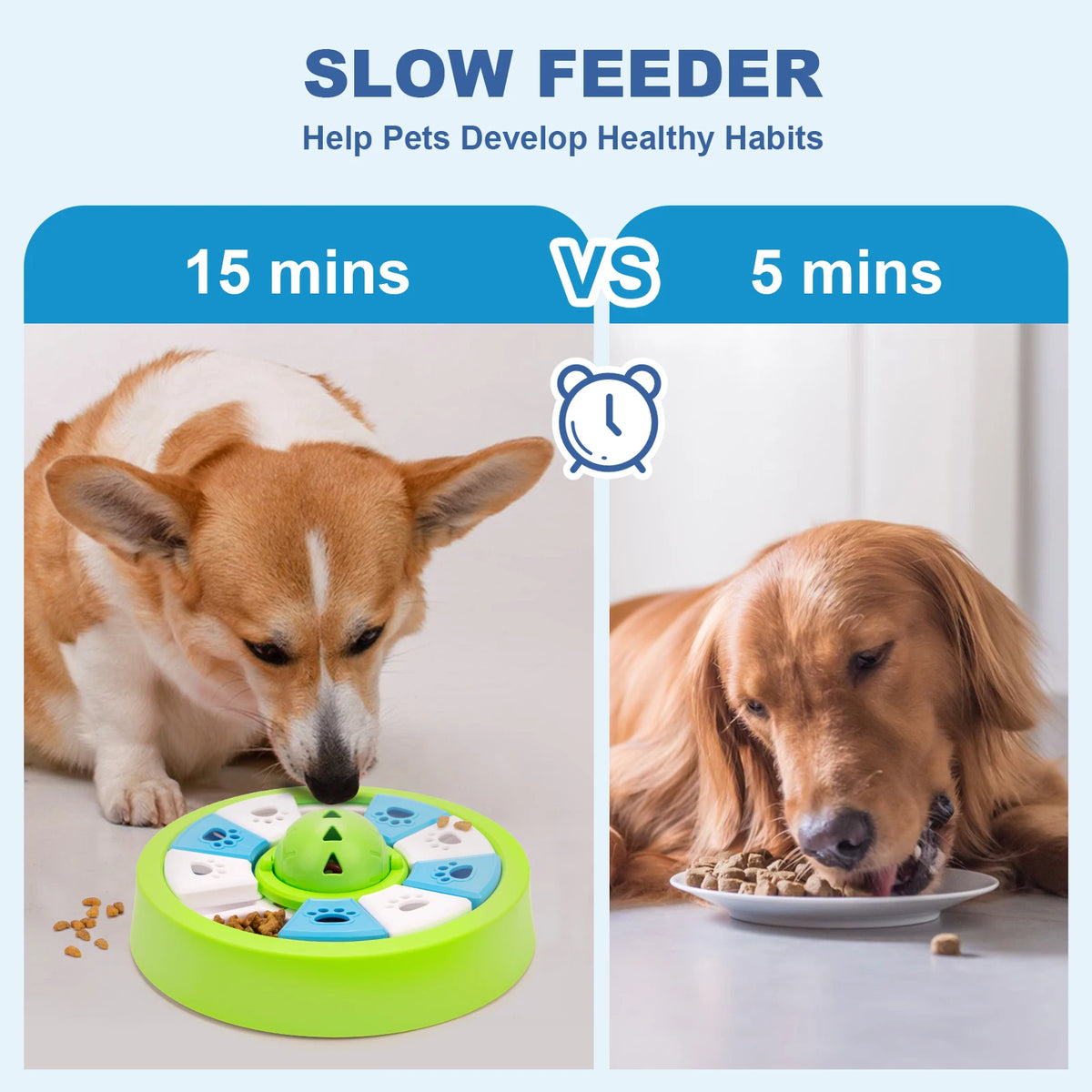 Dog Slow Feeder Bowl Cats PUzzle Toy Snack Storage Food Dispenser