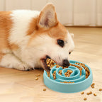 Pet Dog Slow Feeder Bowl Fun Non Slip Anti-Gulping Slower Food