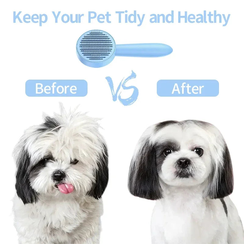 Cats Brush for Shedding Long Short Hair Self Cleaning Pet Slicker