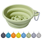 Collapsible Pet Bowl Outdoor Portable: Silicone Slow Feeder Bowl