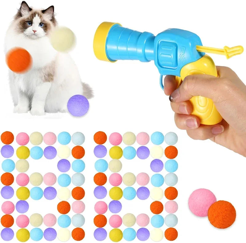 Creative Mini Shooting Gun Cat Toy Interactive Launch Training