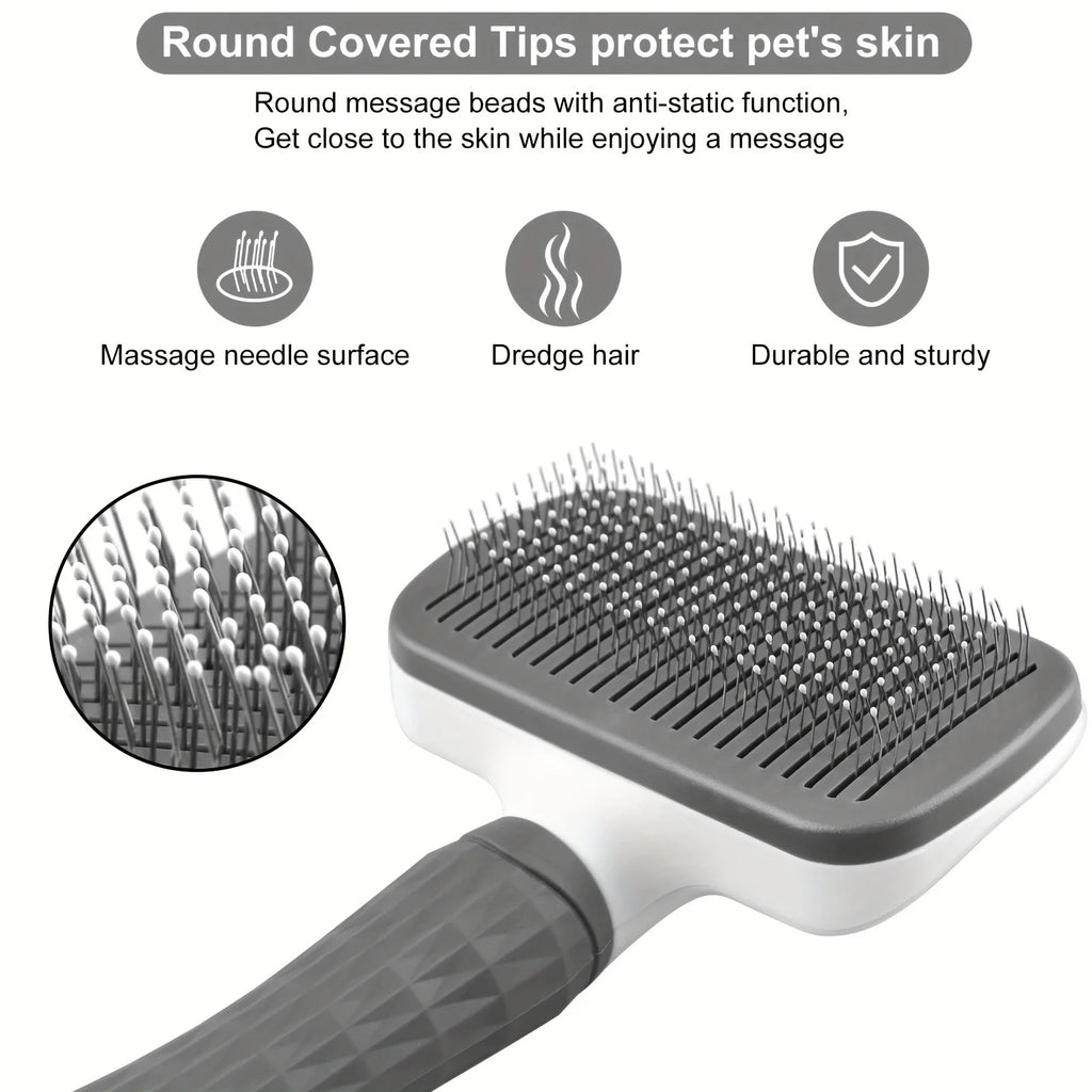 Self-Cleaning Pet Hair Remove Comb Cat Slicker Brush Pet Hair