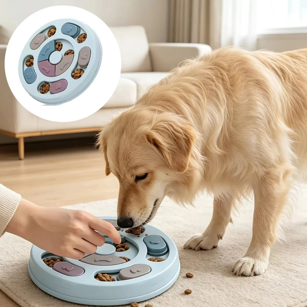 Pet Feeder Dog Slow Food Bowl PUzzle Interactive Toy Increase Iq