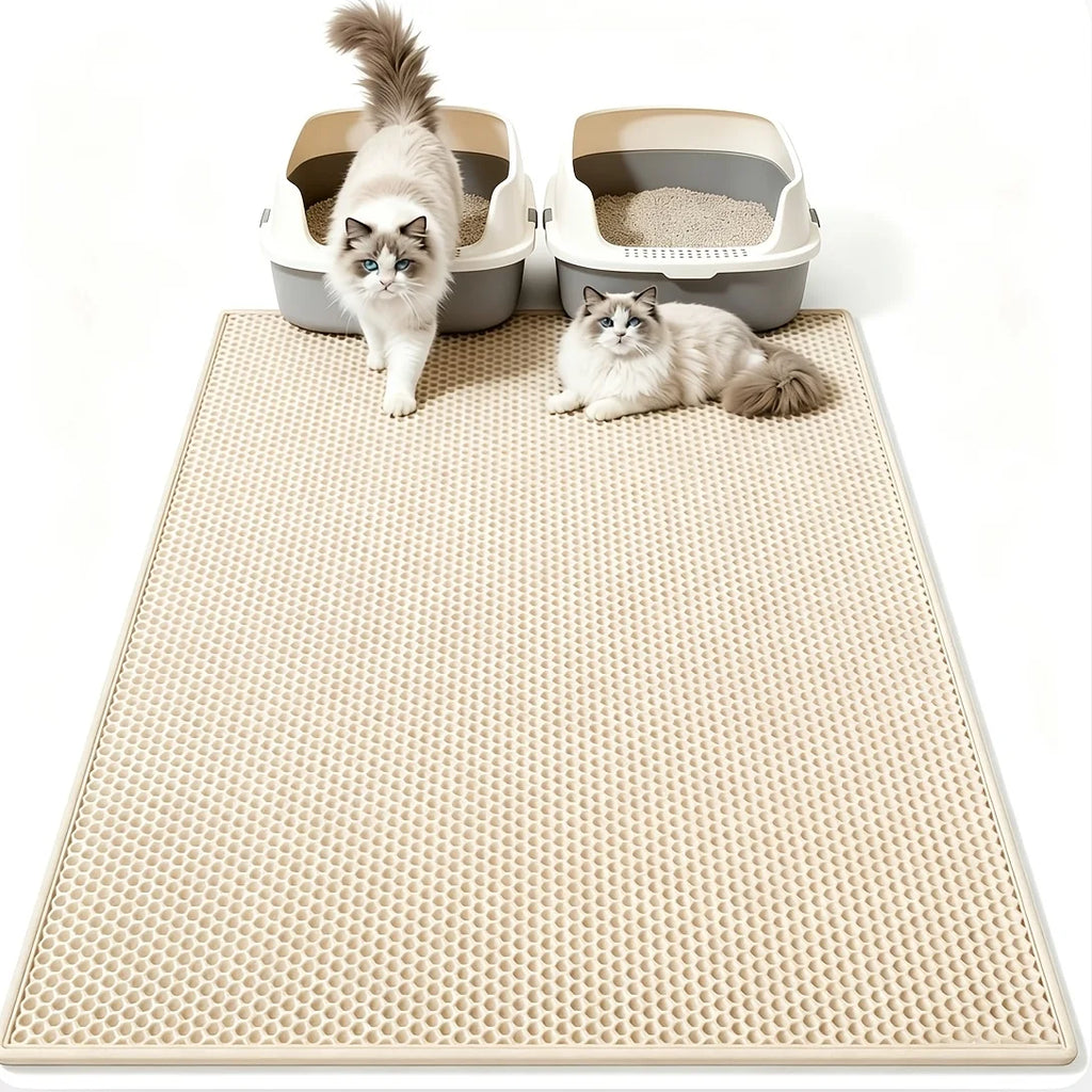 Cat Litter Mat, Honeycomb Double Layer Design, Eva Pad for Litter