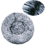 Round Pet Bed for Large Dog Bed Donut Long Plush Cat Bed for