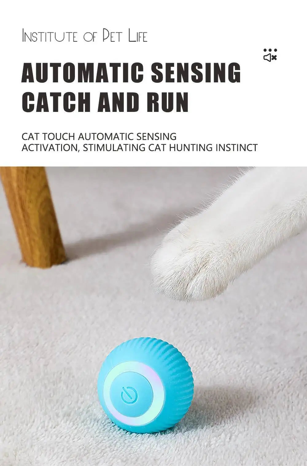 Smart Dog Toy Ball Electronic Interactive Pet Toy Moving Ball Usb