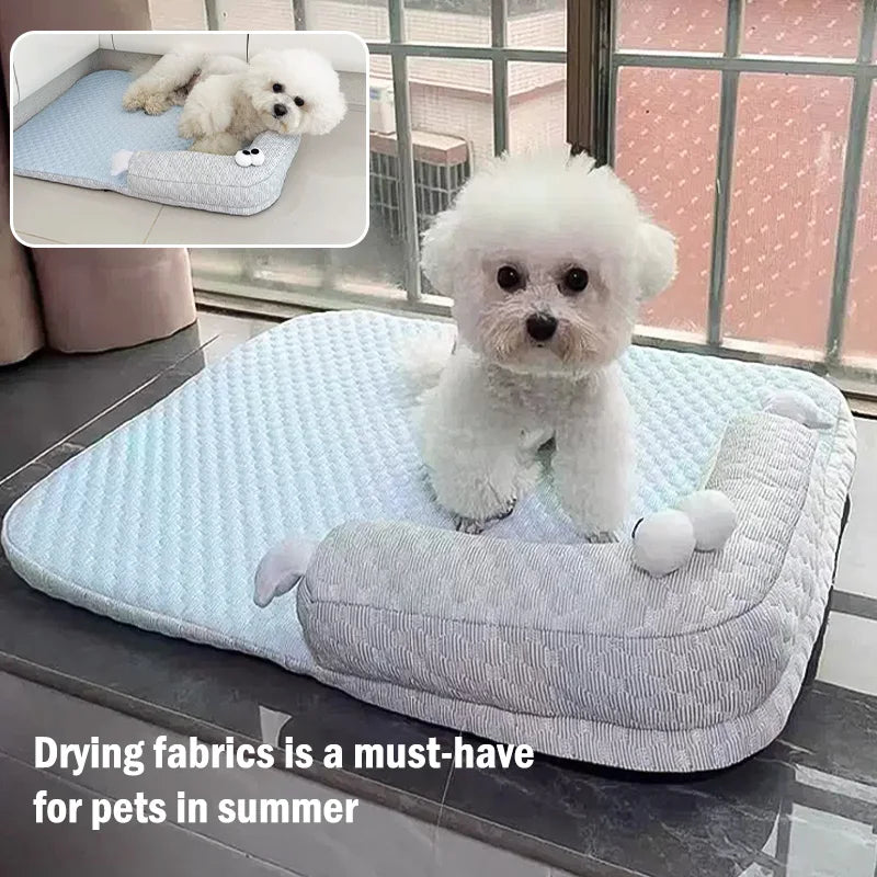 Ice Silk Cooling Orthopedic Dog Bed with Removable Waterproof