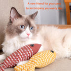 Cat Toy Self High Boredom Resistant Bite Clean Teeth Linen Fish