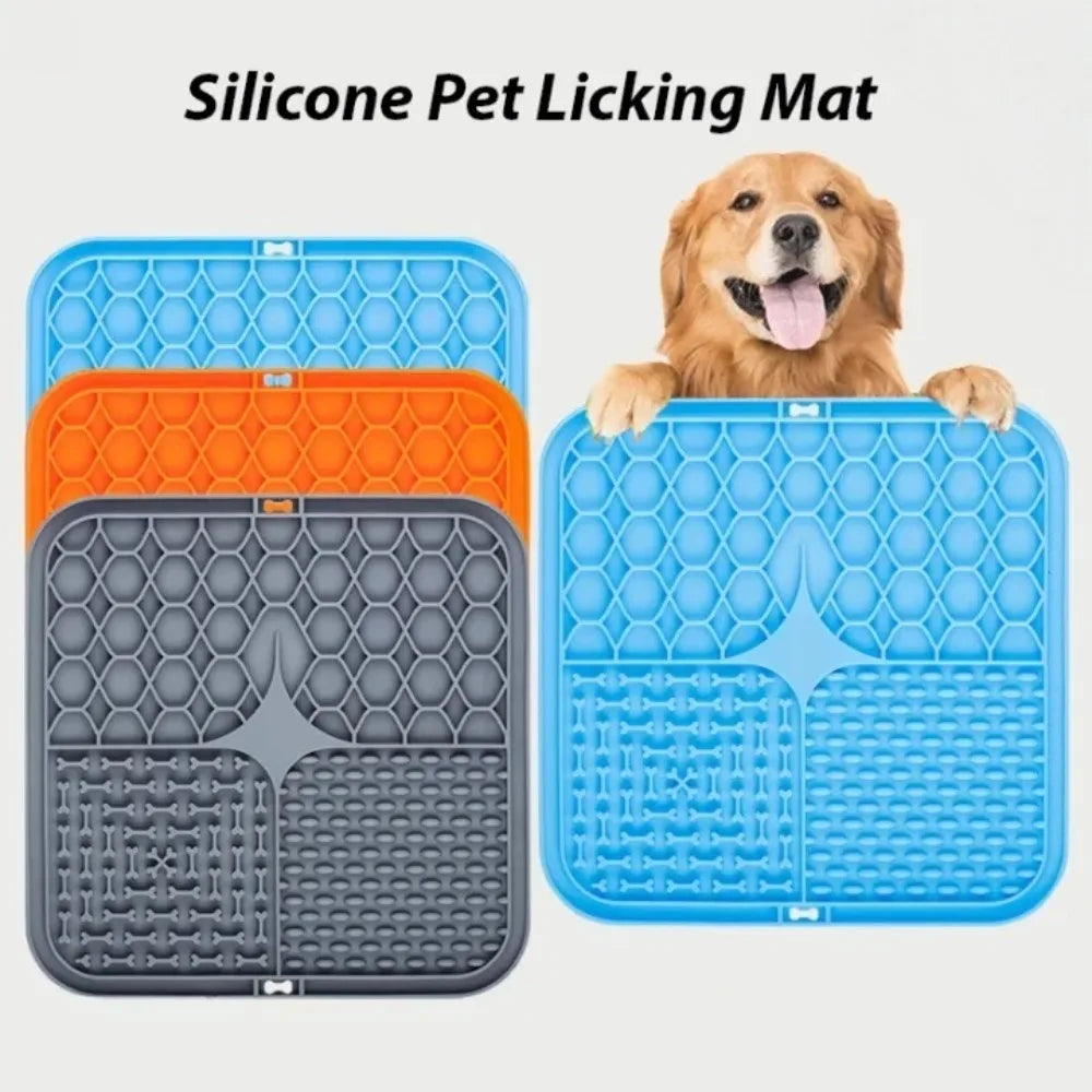 Pet Lick Silicone Mat with Suction Cup Slow Food Bowl Anti-Choking