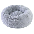 Soft Pet Cat Bed Pad Plush Warm Faux Fur Dog Calm Bed Donut Round