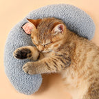 Cat Small Pillow Super Soft Half Donut Pet Calming Toy Joint