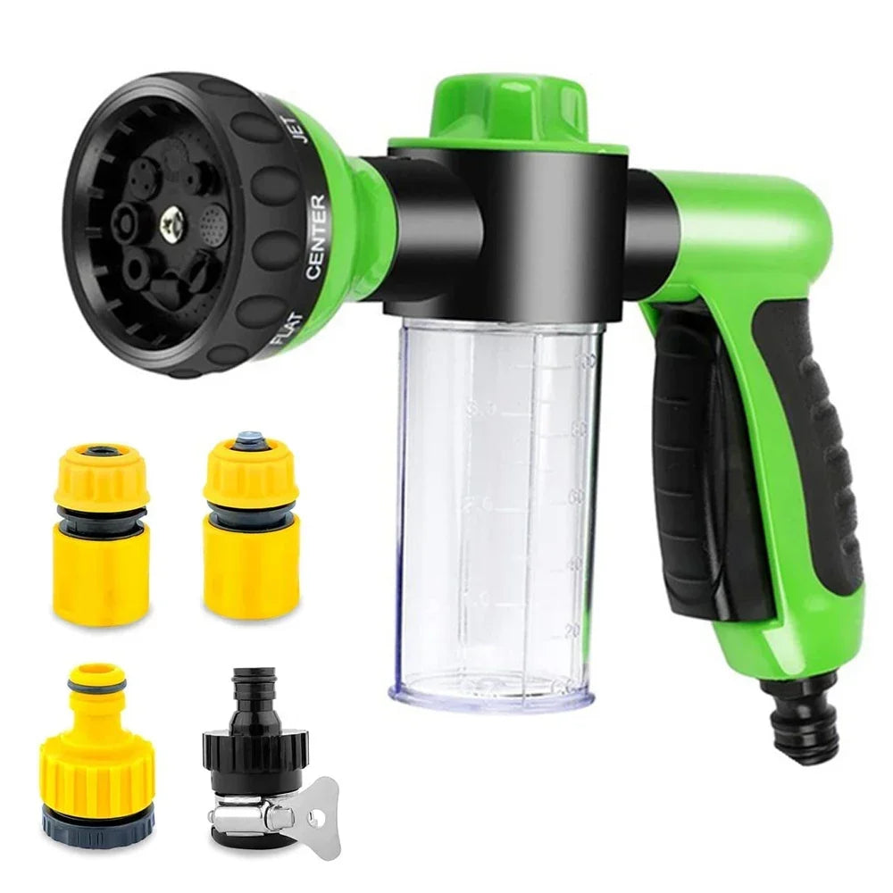 8 in 1 High Pressure Foam Pet Shower Gun Adjustable Hose Nozzle