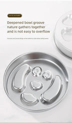 Stainless Steel Slow Feeder Bowl, Non-Slip Pet Food Bowl