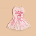 Dog Dress Girl Dog Clothes Pet Apparel Doggie Pink Bowknot Tulle