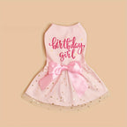 Dog Dress Girl Dog Clothes Pet Apparel Doggie Pink Bowknot Tulle