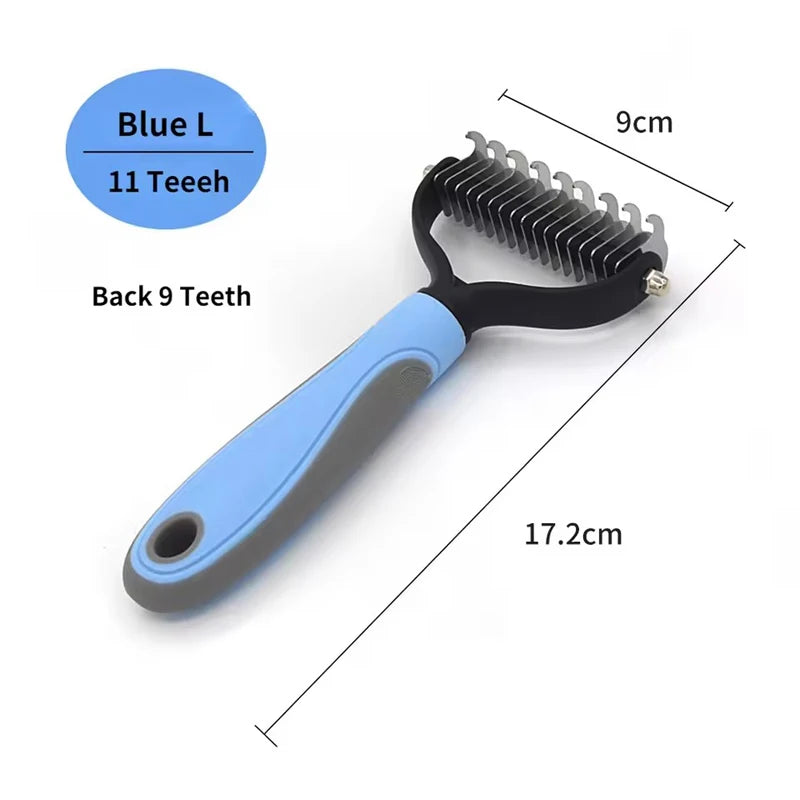 Pet Deshedding Brush Dog Cat Grooming Comb, Undercoat Fur Remover