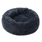 Soft Pet Cat Bed Pad Plush Warm Faux Fur Dog Calm Bed Donut Round
