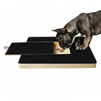 Wooden Dog Cat Nail Scratch Board with Built in Treat Box PUll Out