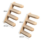 Cat Climbing Stairs Wall Mounted Steps Made of Wood and Sisal Rope