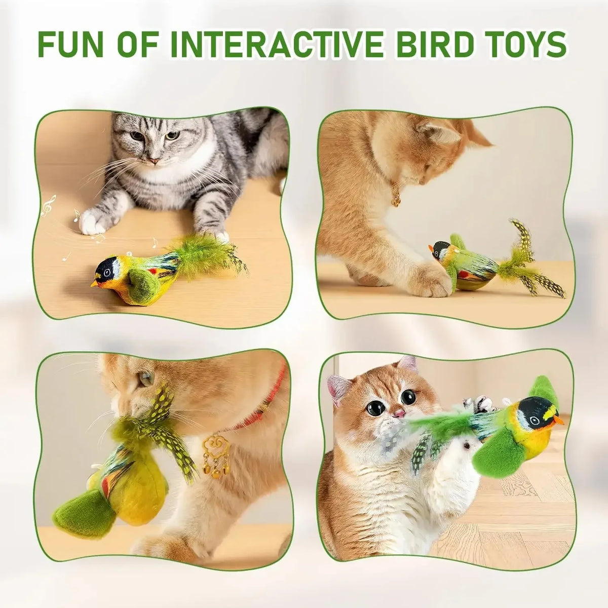 Bird-like Sound Toy Relieves Cat Boredom