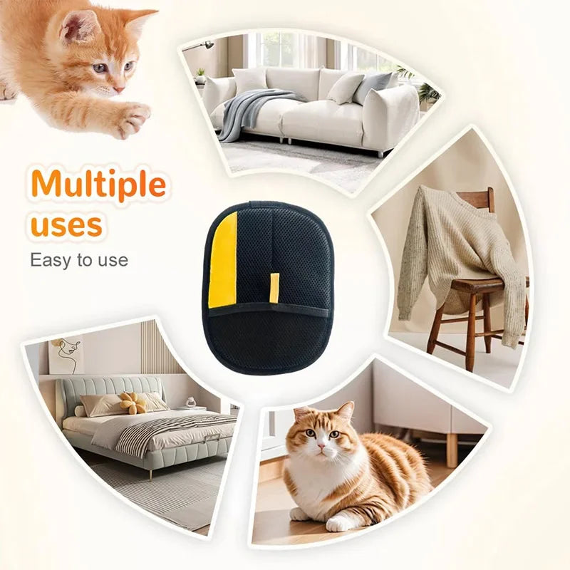 Double-Sided Pet Hair Remover Glove, Multi-Functional Pet Grooming