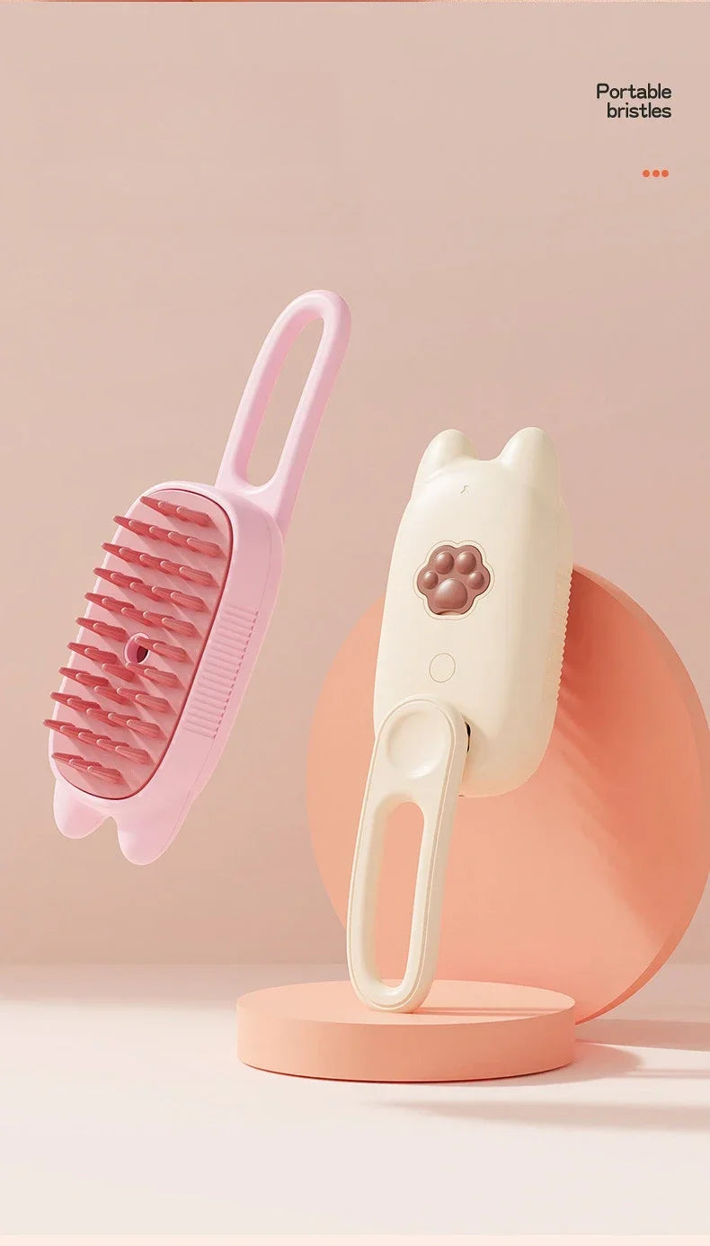 3 in 1 Pet Electric Steam Brush Cat and Dog Cleaning Spray Massage