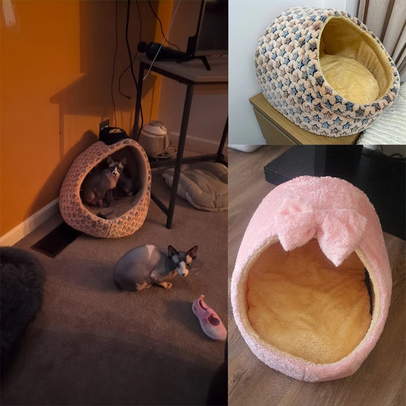 Pet Dog House Warm Dog Bed Kennel Soft Puppy Cushion Cat Nest Dogs