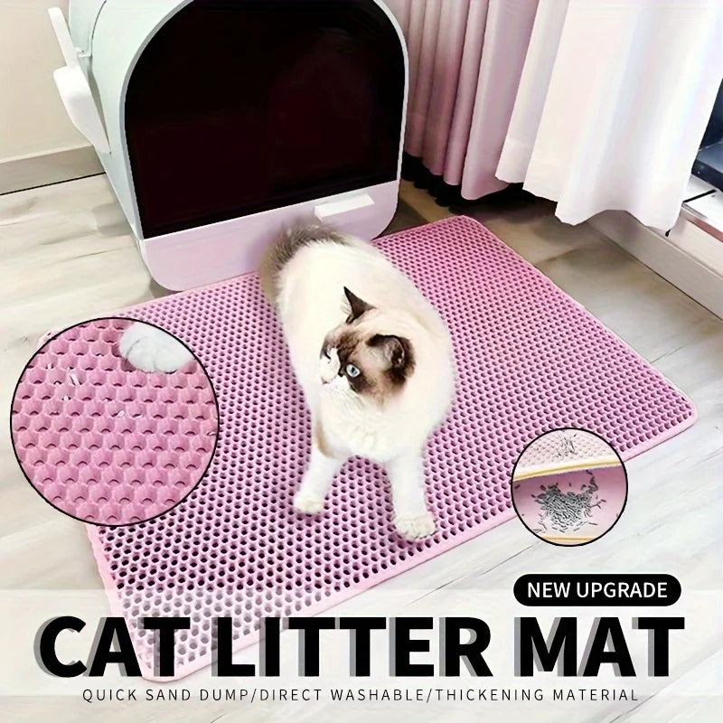 Large Size Cat Litter Mat-Advanced Honeycomb Double Layer