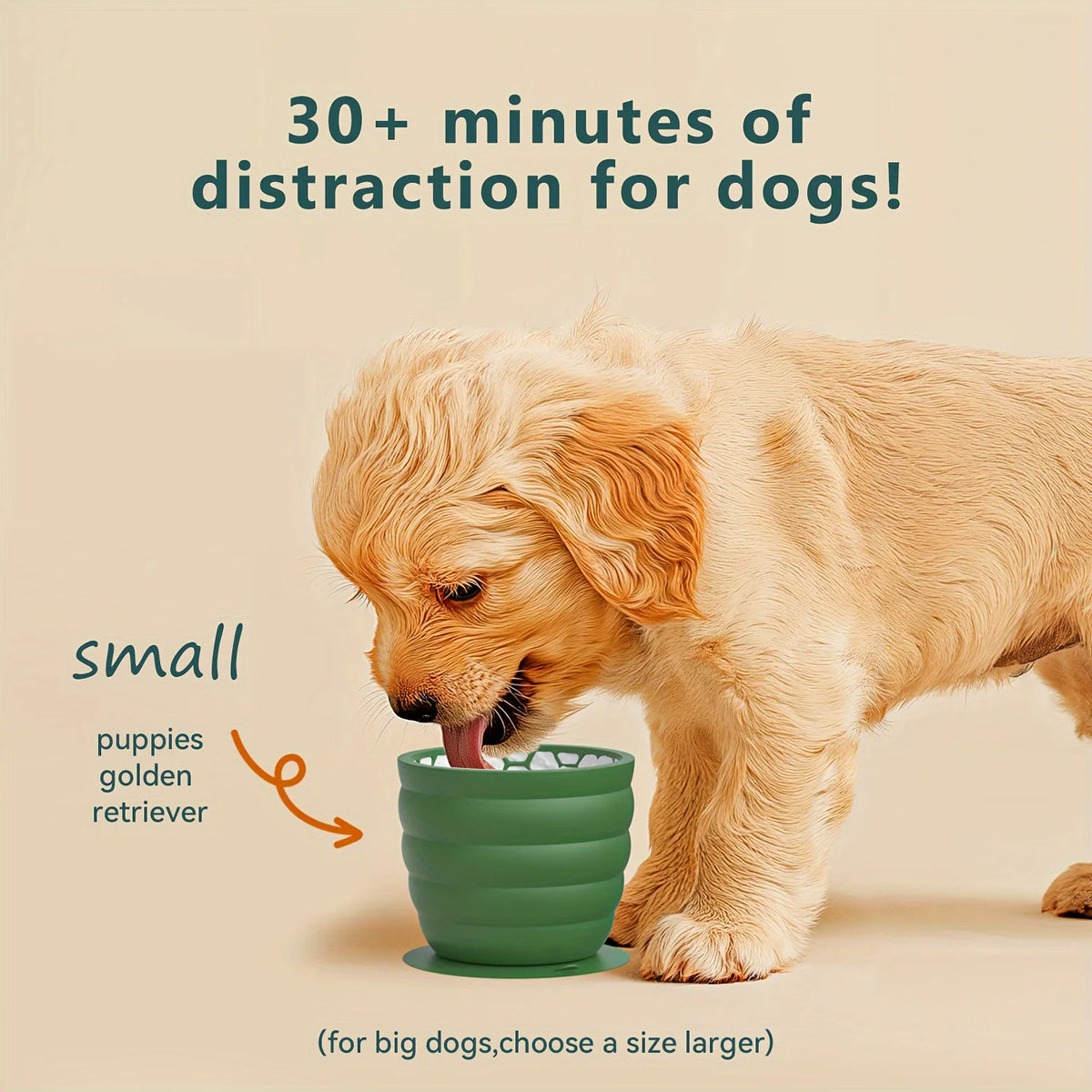 Silicone Slow Feeder Dog Bowl Cup - Anti-Slip Distraction Design