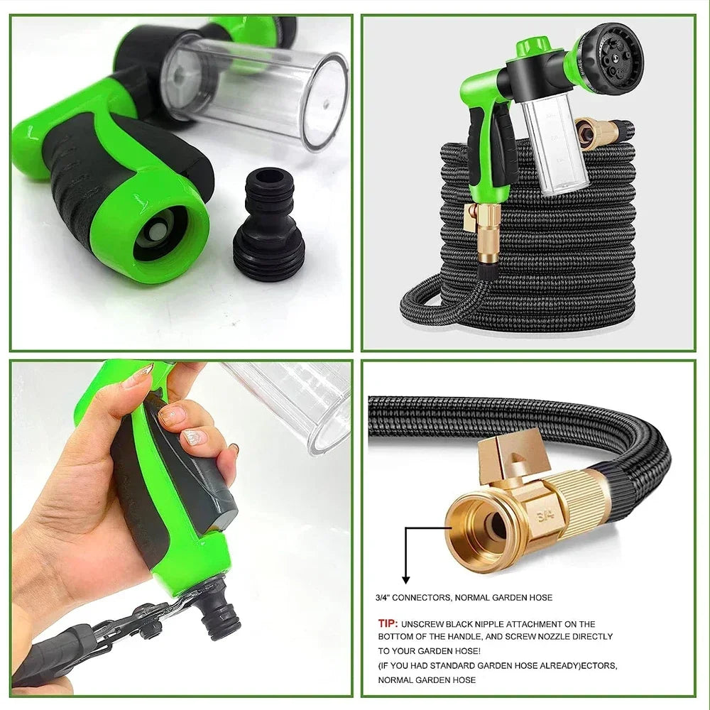 8 in 1 High Pressure Foam Pet Shower Gun Adjustable Hose Nozzle